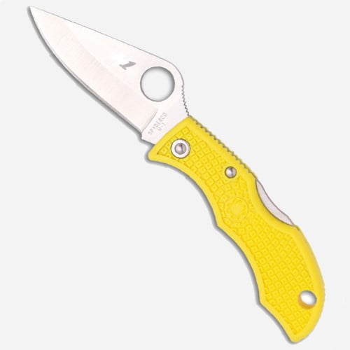 Spyderco Ladybug Salt Yellow Navaja de bolsillo color amarillo